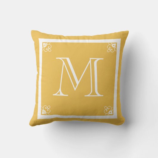 MONOGRAM MassivSenfgelb Kissen (Rückseite)