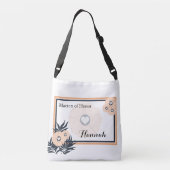 Monogram Matron of Honour Wedding Crossbody Tasche (Rückseite)
