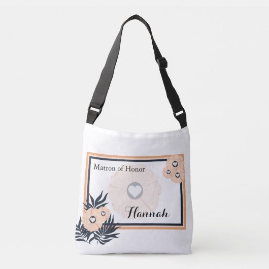 Monogram Matron of Honour Wedding Crossbody Tasche (Vorderseite)