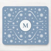 Monogram-Maus-Pad des Blue Blume Power Mousepad (Vorne)