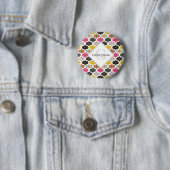 Monogram Maximalist Rainbow Dot Mandalases Patchwo Button (Beispiel)