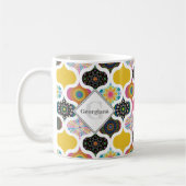 Monogram Maximalist Rainbow Dot Mandalases Patchwo Kaffeetasse (Links)