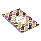 Monogram Maximalist Rainbow Dot Mandalases Patchwo Notizblock (Rechte Seite)
