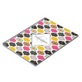 Monogram Maximalist Rainbow Dot Mandalases Patchwo Notizblock (Linke Seite)