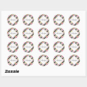 Monogram Maximalist Rainbow Dot Mandalases Patchwo Runder Aufkleber (Blatt)