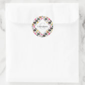 Monogram Maximalist Rainbow Dot Mandalases Patchwo Runder Aufkleber (Tasche)