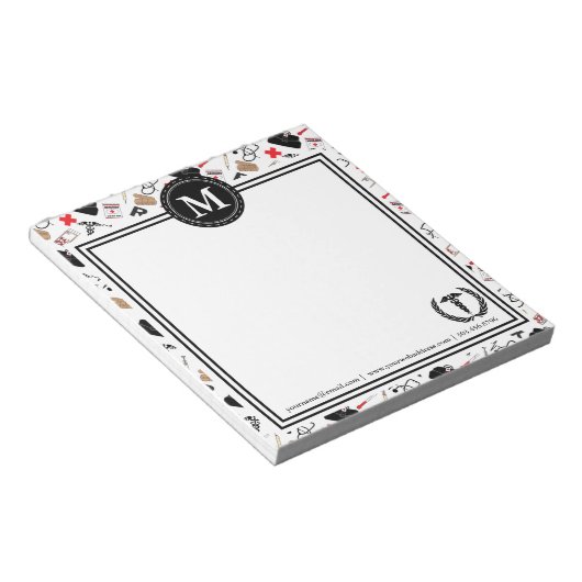 Monogram - Medical Design Notepad Notizblock (angewinkelt)