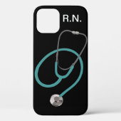 Monogram Medical Nurse Theme R.N. Case-Mate iPhone Hülle (Rückseite)