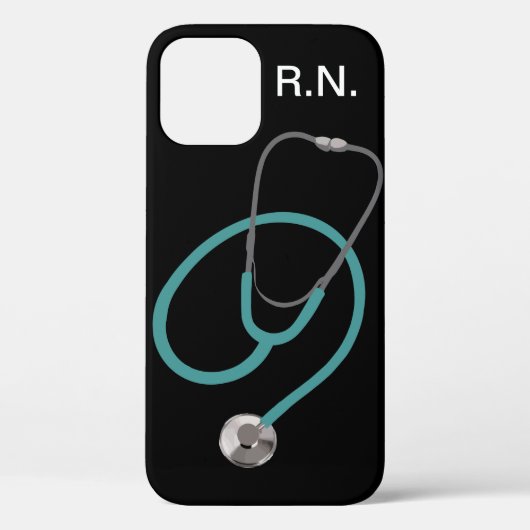 Monogram Medical Nurse Theme R.N. Case-Mate iPhone Hülle (Rückseite)