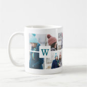 Monogram-Mehrfach-Foto-Layout Kaffeetasse (Links)