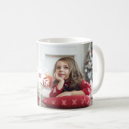 Monogram-Mehrfach-Foto-Layout Kaffeetasse (VorderseiteRechts)