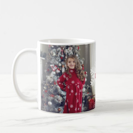 Monogram-Mehrfach-Foto-Layout Kaffeetasse (Links)