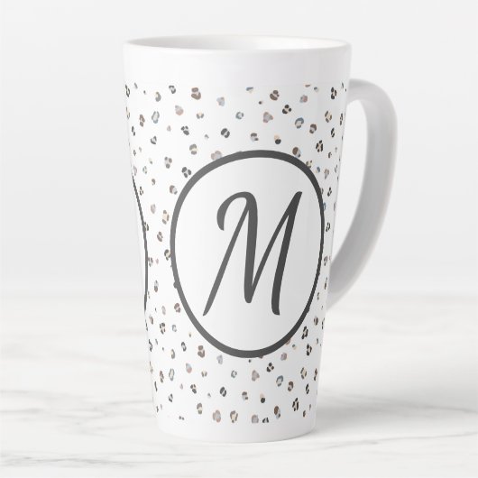 Monogram, mehrfarbiger Leopard Milchtasse (Rechte Ecke)
