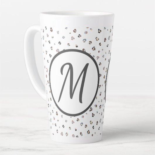 Monogram, mehrfarbiger Leopard Milchtasse (Linke Ecke)
