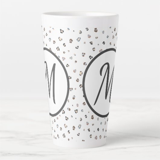 Monogram, mehrfarbiger Leopard Milchtasse (Vorderseite)