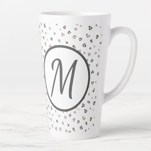 Monogram, mehrfarbiger Leopard Milchtasse (Rechts)