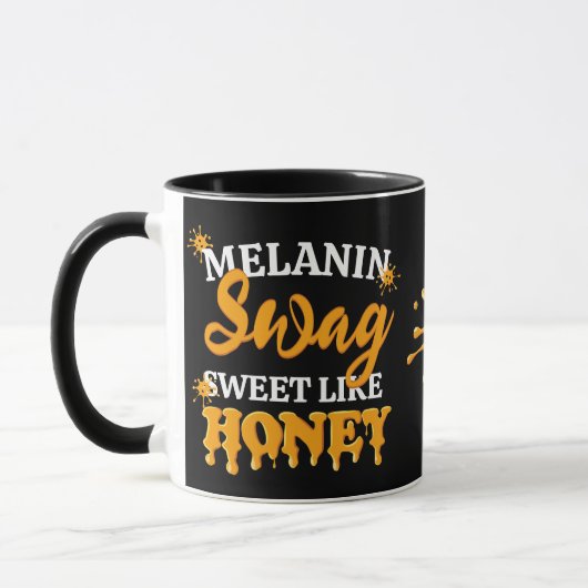 Monogram MELANIN Sweet Like Honey SWAG Tasse (Links)