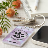 Monogram Memorial Pet Schlüsselanhänger (Vorderseite rechts)