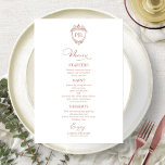 Monogram Menu Cards Rose Gold Script Menükarte<br><div class="desc">Eine schicke Kalligraphy Wedding Menu Card. I do offer a free customisation service,  if you have any anfragen or special requests,  please feel free to contact me.</div>