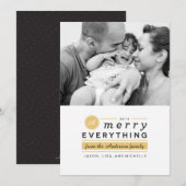 Monogram Merlin Alles Foto Urlaubskarte Feiertagskarte (Vorne/Hinten)