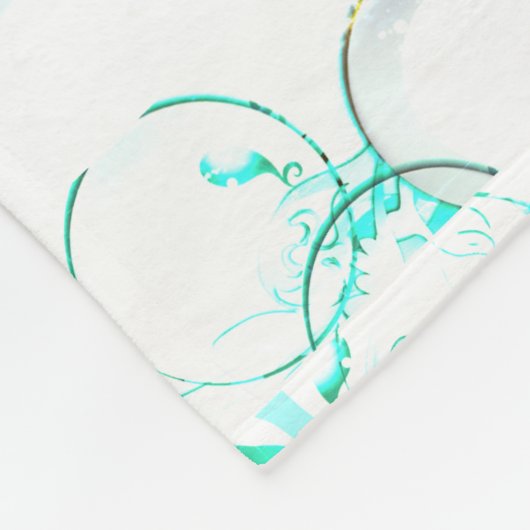 Monogram Mermaid Silhouette Fleece Blanket Custom (Ecke)