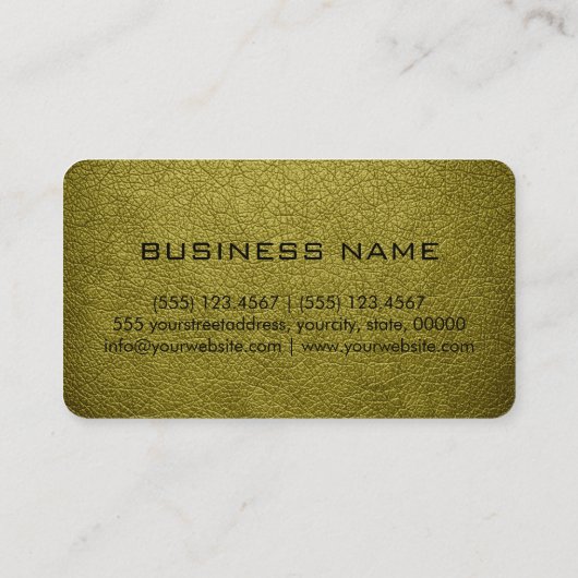 Monogram-Messingleather-Look Visitenkarte (Rückseite)