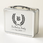 Monogram Metal Lunch Box mit personalisierten Fami (Rückseite)