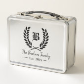 Monogram Metal Lunch Box mit personalisierten Fami (Vorderseite)