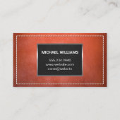 Monogram Metal Trial | Stielleder Visitenkarte (Rückseite)