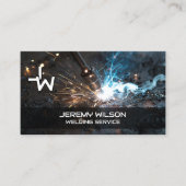 Monogram Metal Welder Handyman Visitenkarte (Vorderseite)