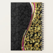 Monogram Metallic Gold Damask Planer (Rückseite)