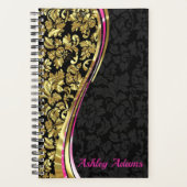 Monogram Metallic Gold Damask Planer (Vorderseite)