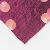 Monogram Metallic Pink Rosegold Navy Glitzer Girly Fleecedecke (Ecke)