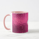 Monogram Metallic Pink Rosegold Navy Glitzer Girly Tasse (Links)
