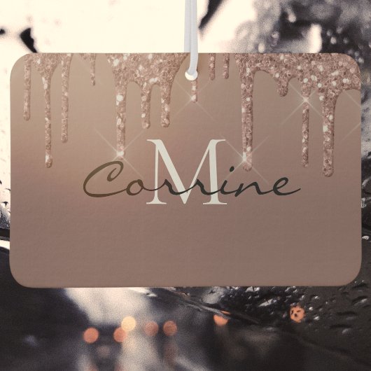 Monogram Metallic Rose Gold Driving Glitzer Car Autolufterfrischer