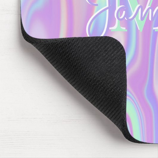 Monogram Metallic Rose Gold Glitzer & Iridescent Mousepad (Ecke)
