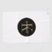 Monogram Midnight Gold ID938 Golfhandtuch (Horizontal)