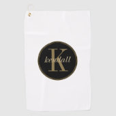 Monogram Midnight Gold ID938 Golfhandtuch (Vorderseite)