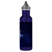 Monogram Midnite Blue Confetti Edelstahlflasche (Rechts)
