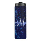 Monogram Midnite Blue Confetti Thermosbecher (Vorderseite)