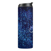 Monogram Midnite Blue Confetti Thermosbecher (Nach links gedreht)