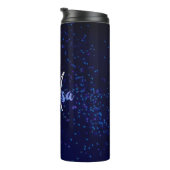 Monogram Midnite Blue Confetti Thermosbecher (Nach rechts gedreht)