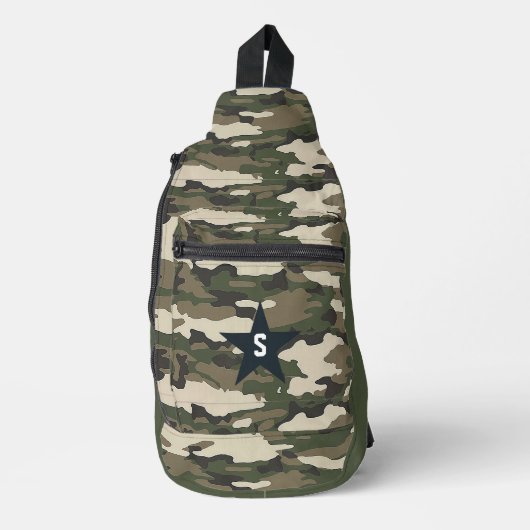 Monogram Military Camouflage Pattern Camouflage Crossbody Bag (Vorderseite)