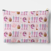 Monogram Milkshake Niedlich Blush Pink Retro Gesch Zubehörtasche (Rückseite)