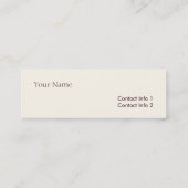 Monogram Mini Gold Sequin Business Card Mini Visitenkarte (Rückseite)