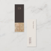 Monogram Mini Gold Sequin Business Card Visitenkarte (Vorne/Hinten)