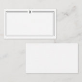 Monogram Mini Note Card Classic Office Stationery Mitteilungskarte (Vorne/Hinten)