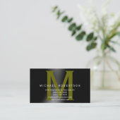 Monogram Minimal Consultant-Visitenkarte Visitenkarte (Stehend Vorderseite)