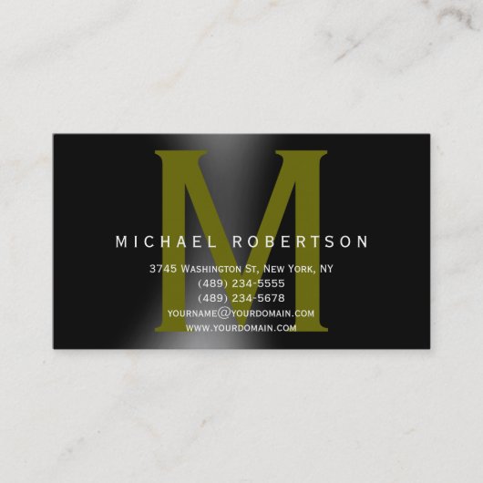 Monogram Minimal Consultant-Visitenkarte Visitenkarte (Vorderseite)