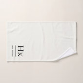 Monogram Minimal Elegant Ivory Chic Stylish Simple Badhandtuch Set (Handtuch)